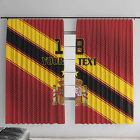Custom Spain Football Window Curtain Come On La Roja Sporty Style