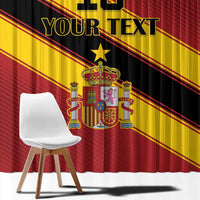 Custom Spain Football Window Curtain Come On La Roja Sporty Style