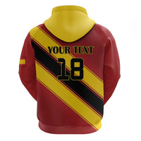 Custom Spain Football Zip Hoodie Come On La Roja Sporty Style