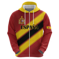 Custom Spain Football Zip Hoodie Come On La Roja Sporty Style
