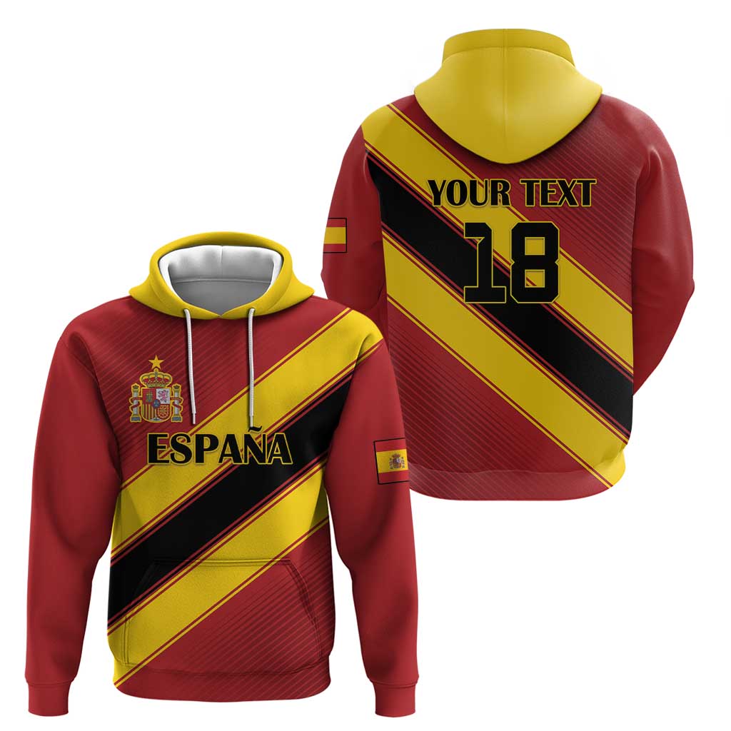 Custom Spain Football Zip Hoodie Come On La Roja Sporty Style