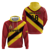 Custom Spain Football Zip Hoodie Come On La Roja Sporty Style