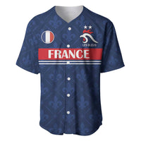 Custom France Football Baseball Jersey Les Bleus French Heraldry Pattern