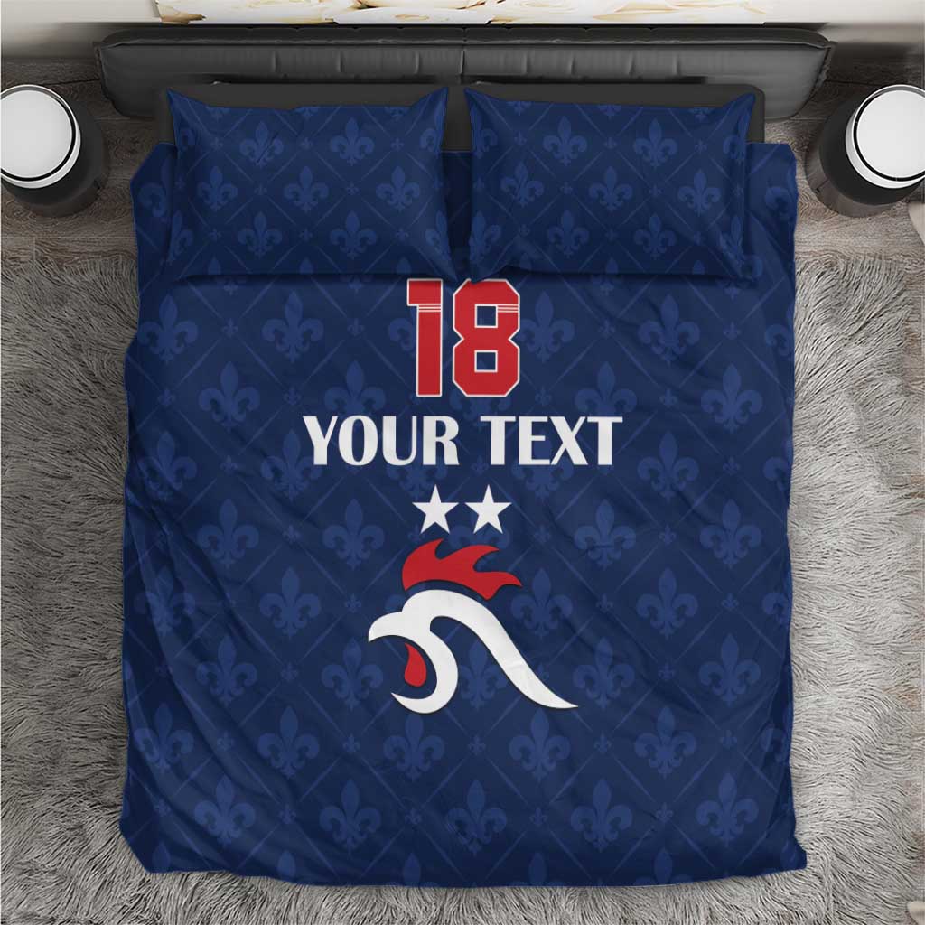 Custom France Football Bedding Set Les Bleus French Heraldry Pattern