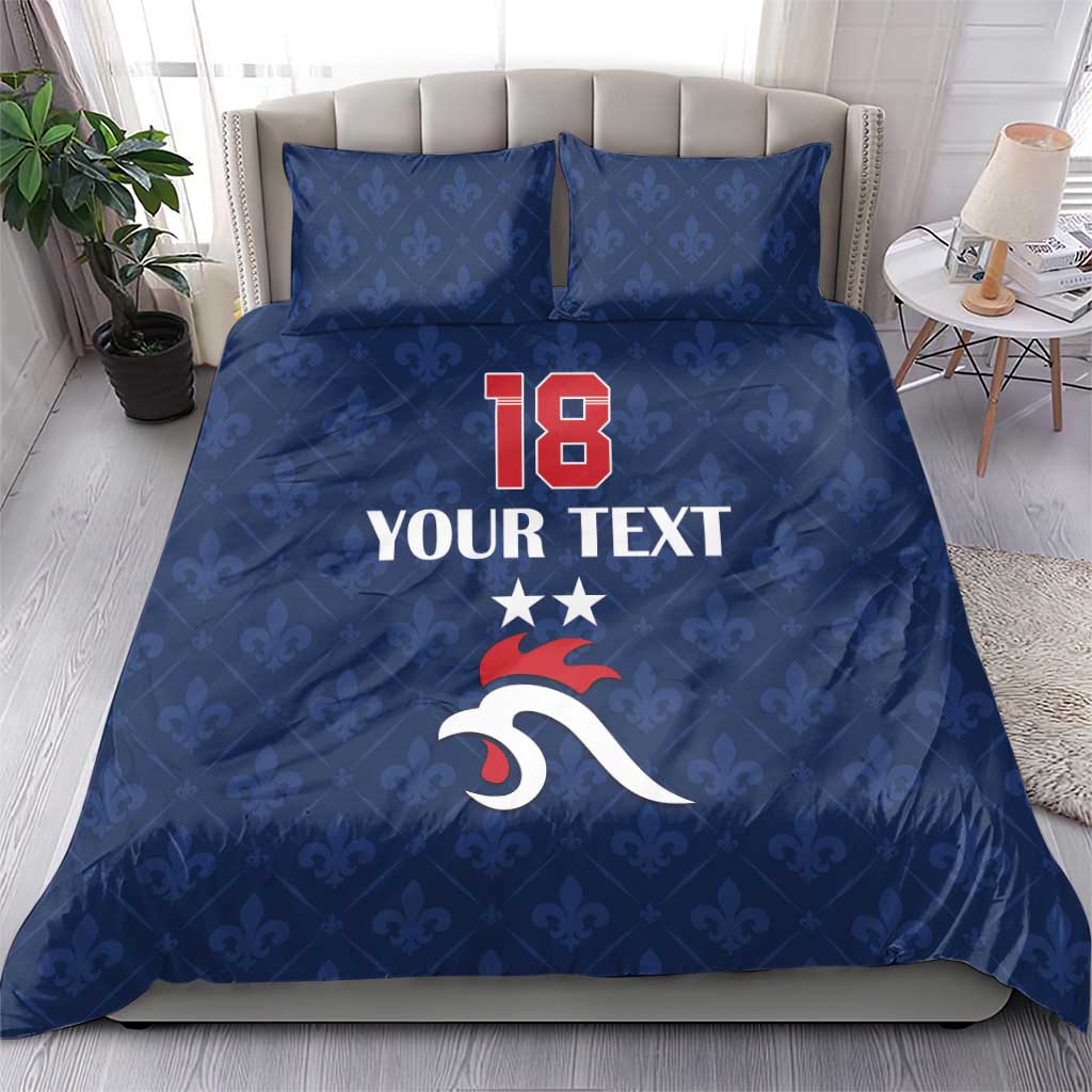 Custom France Football Bedding Set Les Bleus French Heraldry Pattern