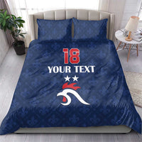 Custom France Football Bedding Set Les Bleus French Heraldry Pattern