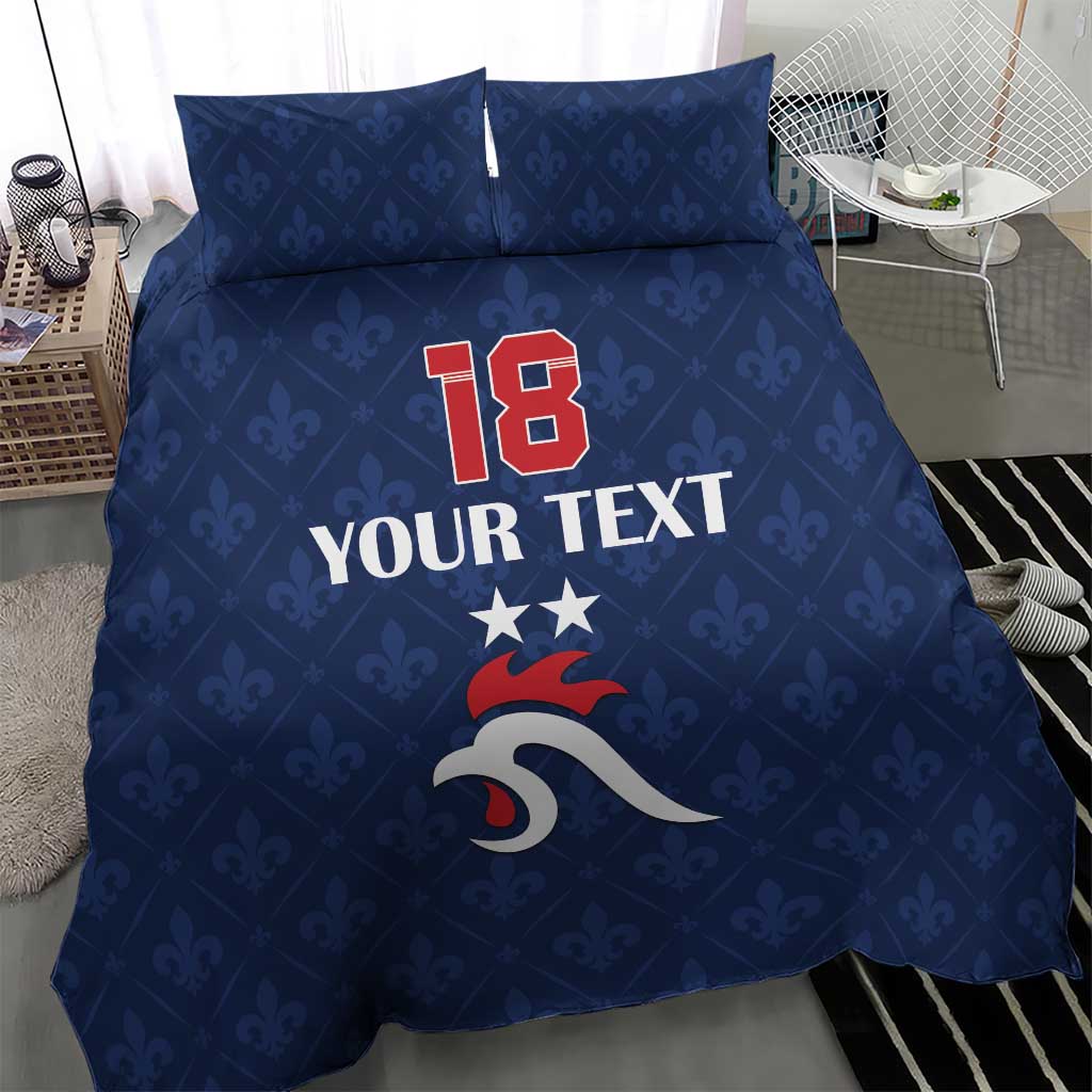 Custom France Football Bedding Set Les Bleus French Heraldry Pattern