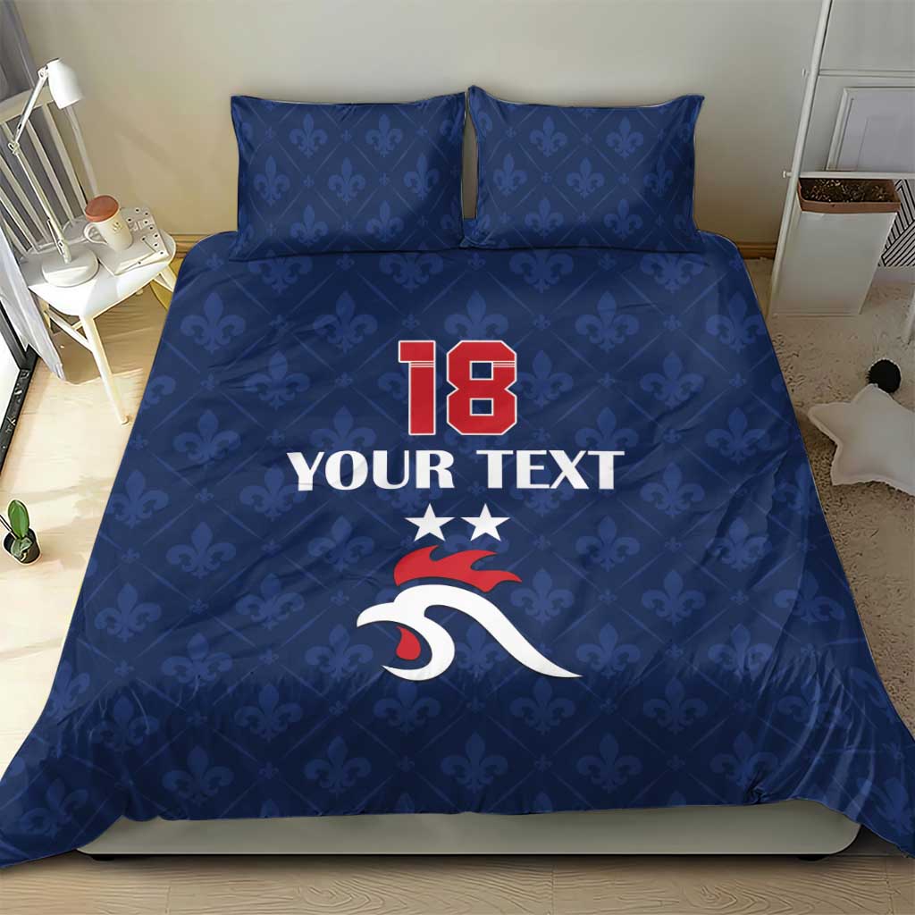 Custom France Football Bedding Set Les Bleus French Heraldry Pattern