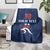 Custom France Football Blanket Les Bleus French Heraldry Pattern