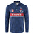 Custom France Football Button Sweatshirt Les Bleus French Heraldry Pattern