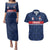 Custom France Football Couples Matching Puletasi and Hawaiian Shirt Les Bleus French Heraldry Pattern