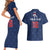 Custom France Football Couples Matching Short Sleeve Bodycon Dress and Hawaiian Shirt Les Bleus French Heraldry Pattern