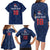 Custom France Football Family Matching Long Sleeve Bodycon Dress and Hawaiian Shirt Les Bleus French Heraldry Pattern