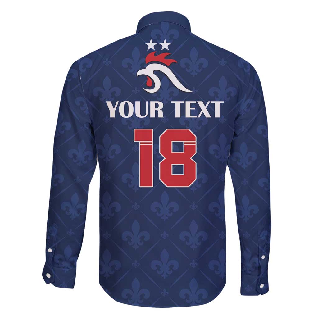 Custom France Football Family Matching Mermaid Dress and Hawaiian Shirt Les Bleus French Heraldry Pattern