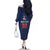 Custom France Football Family Matching Off The Shoulder Long Sleeve Dress and Hawaiian Shirt Les Bleus French Heraldry Pattern