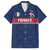 Custom France Football Family Matching Off Shoulder Short Dress and Hawaiian Shirt Les Bleus French Heraldry Pattern