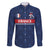 Custom France Football Family Matching Off Shoulder Short Dress and Hawaiian Shirt Les Bleus French Heraldry Pattern
