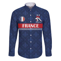 Custom France Football Family Matching Puletasi and Hawaiian Shirt Les Bleus French Heraldry Pattern
