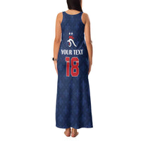 Custom France Football Family Matching Tank Maxi Dress and Hawaiian Shirt Les Bleus French Heraldry Pattern