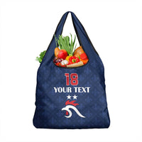 Custom France Football Grocery Bag Les Bleus French Heraldry Pattern