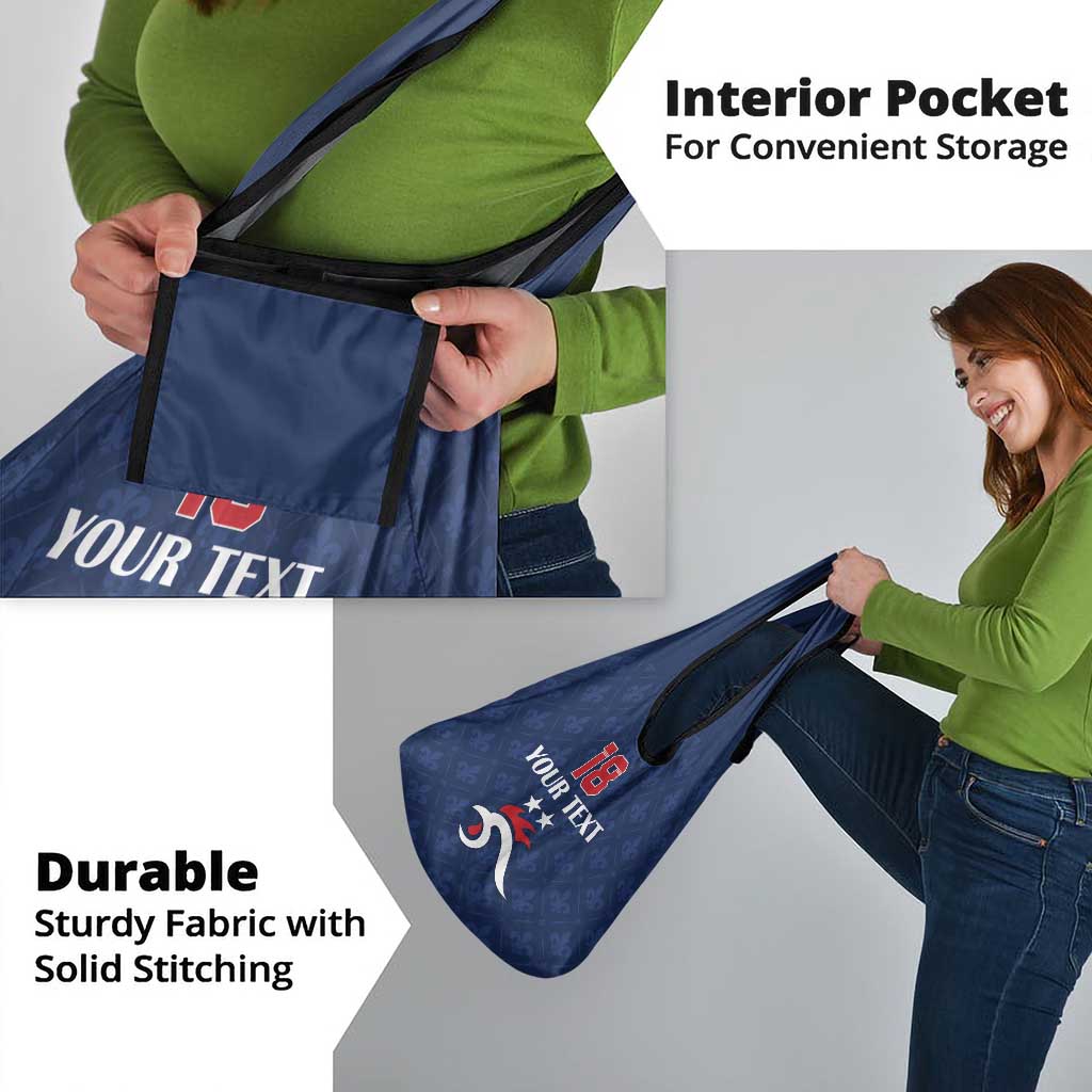 Custom France Football Grocery Bag Les Bleus French Heraldry Pattern
