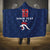 Custom France Football Hooded Blanket Les Bleus French Heraldry Pattern