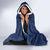 Custom France Football Hooded Blanket Les Bleus French Heraldry Pattern