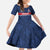 Custom France Football Kid Short Sleeve Dress Les Bleus French Heraldry Pattern