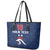 Custom France Football Leather Tote Bag Les Bleus French Heraldry Pattern