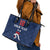 Custom France Football Leather Tote Bag Les Bleus French Heraldry Pattern