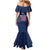 Custom France Football Mermaid Dress Les Bleus French Heraldry Pattern