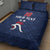 Custom France Football Quilt Bed Set Les Bleus French Heraldry Pattern
