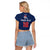 Custom France Football Raglan Cropped T Shirt Les Bleus French Heraldry Pattern