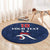 Custom France Football Round Carpet Les Bleus French Heraldry Pattern