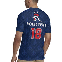 Custom France Football Rugby Jersey Les Bleus French Heraldry Pattern