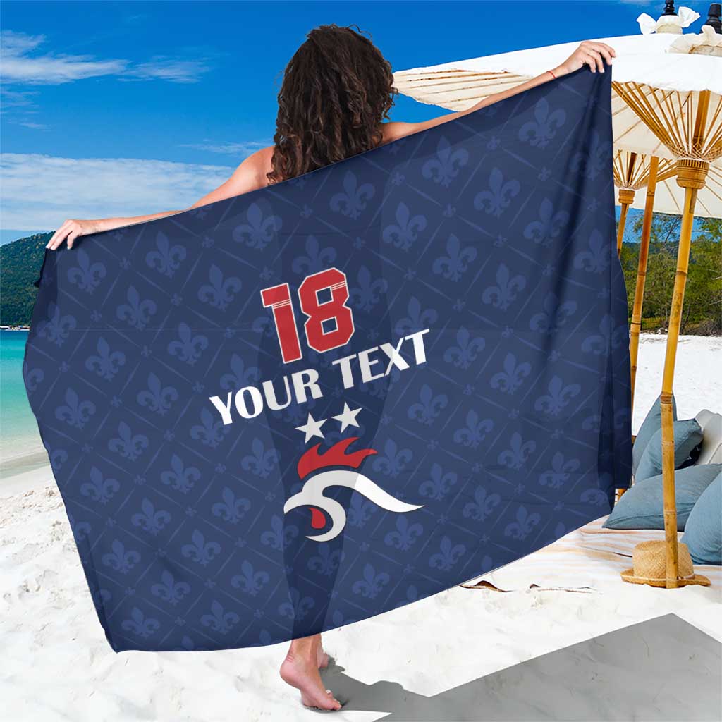 Custom France Football Sarong Les Bleus French Heraldry Pattern