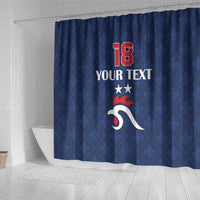 Custom France Football Shower Curtain Les Bleus French Heraldry Pattern