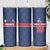 Custom France Football Skinny Tumbler Les Bleus French Heraldry Pattern