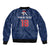 Custom France Football Sleeve Zip Bomber Jacket Les Bleus French Heraldry Pattern