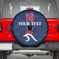 Custom France Football Spare Tire Cover Les Bleus French Heraldry Pattern