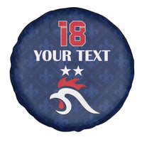 Custom France Football Spare Tire Cover Les Bleus French Heraldry Pattern