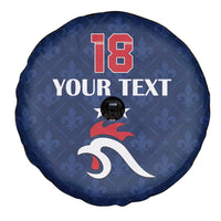 Custom France Football Spare Tire Cover Les Bleus French Heraldry Pattern
