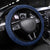 France Football Steering Wheel Cover Les Bleus French Heraldry Pattern