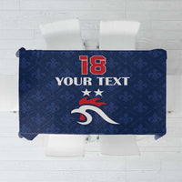 Custom France Football Tablecloth Les Bleus French Heraldry Pattern