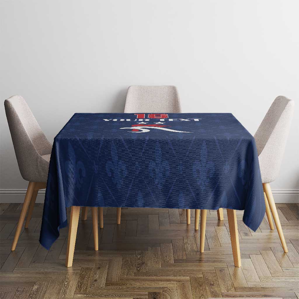 Custom France Football Tablecloth Les Bleus French Heraldry Pattern