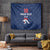 Custom France Football Tapestry Les Bleus French Heraldry Pattern
