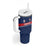 Custom France Football Tumbler With Handle Les Bleus French Heraldry Pattern