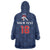 Custom France Football Wearable Blanket Hoodie Les Bleus French Heraldry Pattern