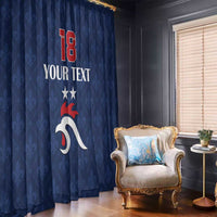 Custom France Football Window Curtain Les Bleus French Heraldry Pattern