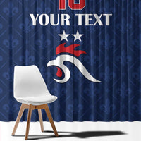 Custom France Football Window Curtain Les Bleus French Heraldry Pattern